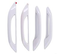 Honseadek Lot de 4 enjoliveurs de poignée de porte extérieure en ABS noir mat ou blanc pour modèle 3 et modèle Y 2017-2022 (blanc)