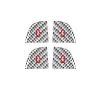 Honseadek Lot de 4 garnitures pour interrupteur de fenêtre en fibre de carbone, résistantes aux rayures, élégante mise à niveau intérieure, ajustement personnalisé pour le modèle 3/Y 2024-2025