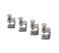 Honseadek Lot de 4 pinces en C en acier inoxydable pour montage de bureau, ouverture de mâchoire de 20 mm, trou fileté M6, matériel de serrage en U antirouille pour armoire, table et travail du métal