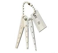 Honseadek Lot de 4 règles coniques en acier inoxydable 1-5/2-6/3-7,5/20 mm, outil de mesure de l'ouverture et du dégagement, format de poche avec graduations précises