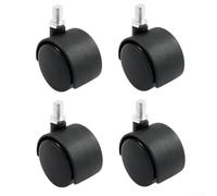 Honseadek Lot de 4 roulettes pivotantes de 3,8 cm, M8 x 15 mm