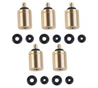 Honseadek Lot de 5 adaptateurs de recharge de gaz en laiton pour réchaud de camping en plein air, réservoirs de butane avec valve de gonflage, connecteur de bouteille de gaz portable et raccord de