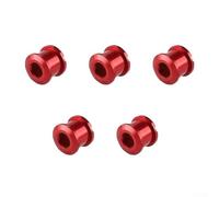 Honseadek Lot de 5 boulons de pédalier pour vélo - Boulons à disque unique - Boulons à double disque pour pièces de vélo (boulons à disque unique rouge)