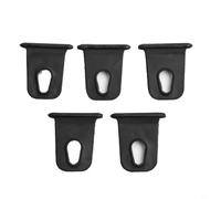 Honseadek Lot de 5 crochets de suspension pour auvent de camping-car, caravane - Organiseur de vêtements avec capacité de charge de 5 kg, accessoires de rail de pare-soleil peu encombrant, blanc/noir