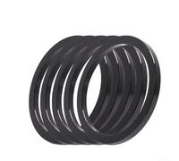 Honseadek Lot de 5 entretoises de moyeu de roue d'inertie en alliage d'aluminium pour joints de pédalier de vélo (2 mm noir)