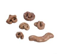 Honseadek Lot de 6 fausses crottes de chien réalistes, matériau TPR doux, jouet réutilisable pour Halloween et poisson d'avril, avec sac de rangement