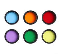 Honseadek Lot de 6 filtres télescopes avec filtre nébuleuse et boîte de rangement pour oculaires de 3,2 cm - Jaune, orange, rouge, vert, bleu, violet
