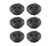 Honseadek Lot de 6 œillets d'étanchéité à 2 trous en caoutchouc noir, pour taille-haie, débroussailleuse, diamètre du trou de 5 mm, trou de réservoir de 18 mm, accessoire d'outils de jardin