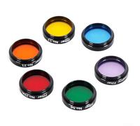 Honseadek Lot de 6 télescopes avec filtre nébuleuse et boîte de rangement pour télescopes de 1,25 mm - Jaune, orange, rouge, vert, bleu, violet