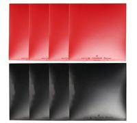 Honseadek Lot de 8 patins en caoutchouc pour tennis de table - Éponges dures - Remplacement rapide pour raquette de ping-pong - Rouge et noir - 16 x 16 x 2,2 cm - Épaisseur : 2,2 mm - Dureté 39