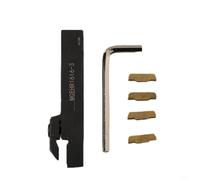Honseadek MGEHR1616-3 Porte-outil de rainurage pour tour avec 4 inserts en carbure MGMN300, pour le travail des métaux CNC, fabrication de métaux