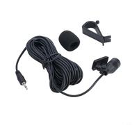 Honseadek Microphone de voiture pour GPS Audio DVD avec connecteur 2,5 mm Câble 5 m Microphone externe compatible avec les mains - Systèmes de communication