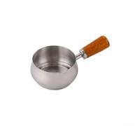 Honseadek Mini casserole à lait en acier inoxydable pour chauffer le lait, faire des sauces et réchauffer de petites portions, taille compacte parfaite pour les petites cuisines (argent, 120 ml)
