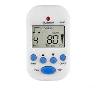 Honseadek Mini métronome, minuteur numérique LCD à clipser, plage de tempo 30-280 BPM, fonction tap, pour guitare, violon, basse, instruments à cordes (blanc)