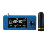 Honseadek Mini récepteur radio SI4732, bande complète 0,5-108 MHz DAB FM AM, avec écran IPS, batterie 800 mAh, antenne en boucle portable, contrôle ESP32-S3 (bleu)