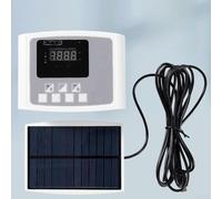 Honseadek Minuteur d'arrosage solaire avec double pompe, système d'irrigation goutte à goutte vocal pour balcon, jardin, kit d'arrosage automatique pour plantes