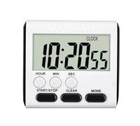 Honseadek Minuteur de cuisine magnétique avec grande alarme, compte à rebours 24 + horloge LCD avec support heures aimantées pour la planification de la cuisson