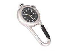 Honseadek Montre à mousqueton avec lampe de poche et cadran lumineux pour activités de plein air, montre de poche en métal durable comme boussole de randonnée alternative pour le camping