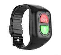 Honseadek Montre intelligente avec alarme pour personnes âgées, avec bouton SOS, détection de chute de fitness, suivi de localisation GPS, étanche, appel vocal 4G, nombre de pas, pour personnes âgées