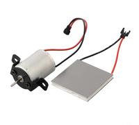 Honseadek Moteur de ventilateur de cheminée et kit d'accessoires de génération d'énergie pour ventilateur de poêle, moteur de rechange avec film, compatible avec chauffage de cheminée et brûleur de