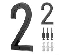 Honseadek Numéro d'adresse de maison flottant 3D moderne pour extérieur, panneau numérique de 15,2 cm, finition résistante aux intempéries et kit de montage à faire soi-même, pour boîte aux lettres ou
