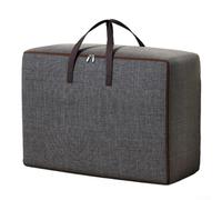 Honseadek Organisateur en tissu Oxford - Sac de rangement imperméable pour couettes, vêtements, literie - Boîte de rangement pliable avec intérieur spacieux - Grande capacité (gris foncé, XL)