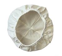 Honseadek Panier de fermentation à pain rond ovale doublé en coton et lin avec cadre en rotin, panier à pâte de style européen pour artisan (20 x 20 x 8 cm)