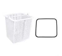 Honseadek Panier de rechange avec joint de couvercle pour Hayward Super Pump SPX1600M SPX1600S - Panier filtrant en plastique blanc et joint noir pour équipement de pompe de piscine