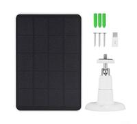 Honseadek Panneau solaire 4 W 5 V USB Alimentation pour caméra de vidéosurveillance Chargeur de sécurité extérieur IP65 étanche avec support réglable à 360° Câble 3 mètres Monocristallin (Blanc)