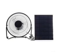 Honseadek Panneau solaire de 10,2 cm pour ventilateur 5 W alimenté par extraction d'énergie Panneau léger Blueprint noir solaire compact ventilation échappement serre bureau extérieur