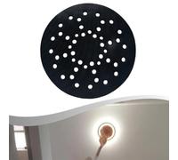Honseadek Patin de ponçage de 215 mm pour ponceuses murales, support de filet abrasif avec interface en éponge de protection, compatible avec diverses ponceuses, tampon de polissage noir de 6,9 mm
