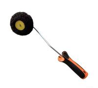 Honseadek Pinceau rouleau de peinture d'angle pour bords intérieurs et murs, design en nylon en forme de citrouille, outil de finition professionnel pour le bricolage, 32 cm/42 cm options de poignée