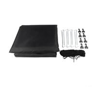 Honseadek Piscine ovale en polyester compatible avec piscines au sol résistantes aux intempéries avec ensemble d'accessoires et cadre en métal gonflable (274549 cm)