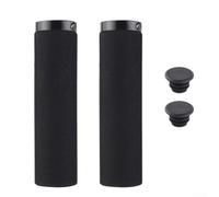 Honseadek Poignées de guidon antidérapantes en gel de silicone pour VTT, vélo de route - Extrémités de barre verrouillables avec pince en aluminium, pour vélo de montagne pliable (noir)