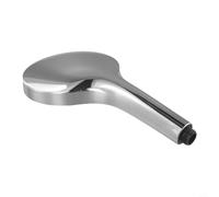 Honseadek Pommeau de douche à grand panneau de 13 cm haute pression noir 3 modes débit réglable douche à main économie d'eau facile à installer en plastique ABS avec buses de jet en silicone (argent)