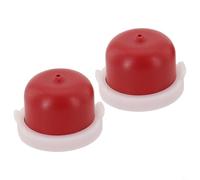 Honseadek Pompe d'amorçage pour carburateur 594281, lot de 2 petites pompes à carburant de rechange avec design push-fit, pièces de carburateur de tondeuse à gazon en plastique rouge pour réparation
