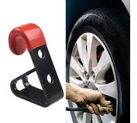 Honseadek Présentoir en métal de qualité supérieure pour jantes de pneus, crochet de moyeu mural pour roues de 13 à 55 cm, capacité de charge de 35 kg, noir + rouge