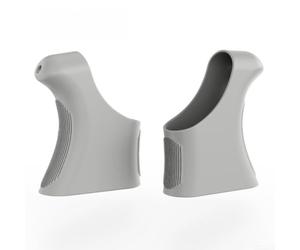 Honseadek Protection de frein de vélo antidérapante, absorption des chocs, ensemble de housses de frein en caoutchouc, pour levier de frein Campagnolo, manchon de poignée de frein étanche (gris)
