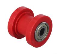 Honseadek Pulley Plus Chaîne de roue de moto pour vélo pour VTT, tendeur de 8 mm pour curseur de saleté pour rouleau tout-terrain, accessoires de 10 mm (rouge)