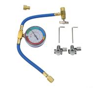Honseadek R134A Ensemble de tuyau de remplissage avec manomètre et adaptateur de valve de crevaison pour chargement CA de voiture Kit d'outils de réparation de climatisation