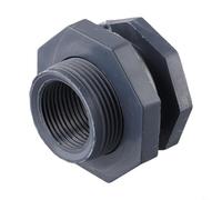 Honseadek Raccord de cloison en plastique PVC étanche pour aquarium piscine jardin irrigation avec joint en silicone (2,5 cm)