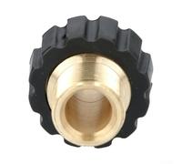 Honseadek Raccord mâle haute pression M22 x 15 pour rondelles de nettoyage d'équipement en laiton massif double adaptateur pour tuyau d'alimentation compatible Kranzle (avec manchon en plastique)