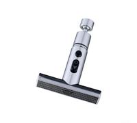 Honseadek Rallonge de tête de cuisine extensible pour évier de cuisine avec connecteur mélangeur 3 modes avec buse de construction en laiton ABS pour robinet (argenté)