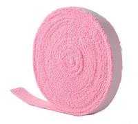 Honseadek Raquette de badminton de 10 m de long et large guidon en coton antidérapant avec revêtement auto-adhésif pour tennis, squash et cannes de 3 cm (rose)