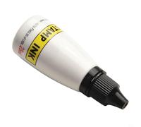 Honseadek Recharge d'encre auto-encreur noire bleue et violette verte compatible avec tampon date rouge - pour encre 25 cc à base d'eau (noir)