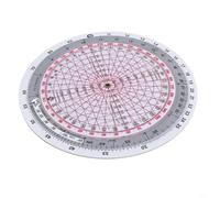 Honseadek Règle à glissière E6B-R pour ordinateur de vol d'aviation, matériau plastique étanche, échelle intégrée pour l'entraînement au vol, calcul du vent, vrai cap (E6B-R2)