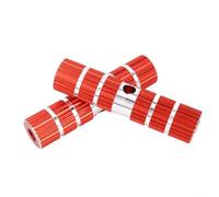 Honseadek Repose-pieds antidérapants en alliage d'aluminium pour vélo de montagne - Texture diamant - Compatible avec la plupart des vélos - Noir/argenté (rouge)