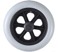 Honseadek Roue arrière de 30,5 cm pour fauteuil roulant manuel, roulette en caoutchouc PU solide avec roulements scellés, antidérapante et résistante à l'usure, pour la plupart des modèles (gris)