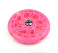 Honseadek Roue clignotante LED pour scooter de 120 mm de diamètre avec roulements ABEC-7 en polyuréthane - Pièces de rechange pour mini scooters et skateboards (rose)