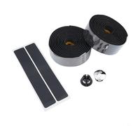 Honseadek Ruban adhésif pour guidon de vélo de route 2150 mm EVA absorbant les chocs antidérapants avec grain de bois pour plus de confort - Noir/jaune/marron (noir)